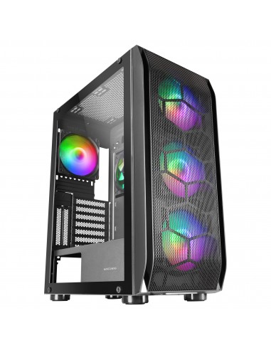 Mars Gaming MC-KX Negro Torre Gaming Premium E-ATX Sistema CPU FREEZER 5 Ventiladores ARGB Ultra-silenciosos Controladora ARGB