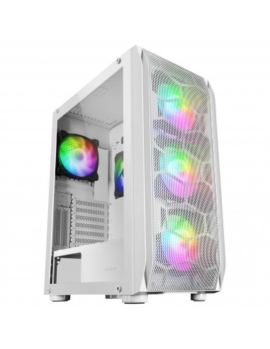 Mars Gaming MC-KX Blanco Torre Gaming Premium E-ATX Sistema CPU FREEZER 5 Ventiladores ARGB Ultra-silenciosos Controladora ARGB