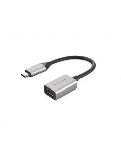 HYPER HD425D-GL cable USB 0,0176 m USB 3.2 Gen 2 (3.1 Gen 2) USB C USB A Negro, Plata