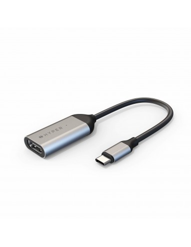 HYPER HD425A adaptador de cable de vídeo USB Tipo C HDMI Acero inoxidable