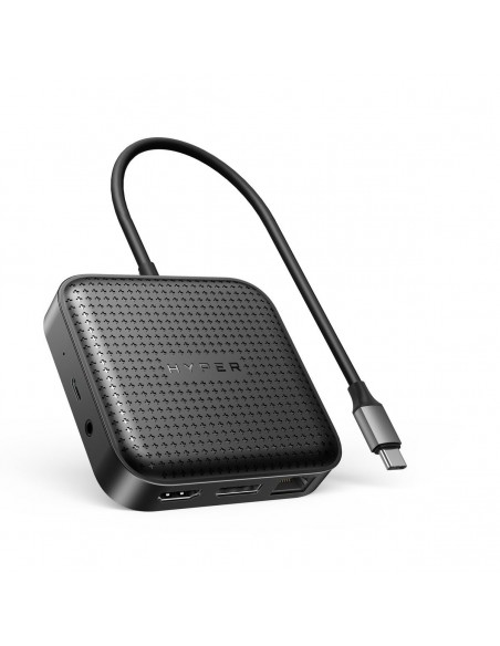 HYPER HD583-GL base para portátil y replicador de puertos Acoplamiento USB 3.2 Gen 1 (3.1 Gen 1) Type-C Negro