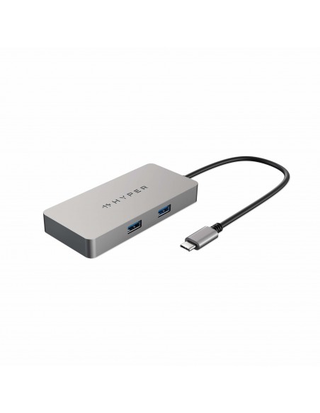 HYPER HDMB2 hub de interfaz USB 3.2 Gen 1 (3.1 Gen 1) Type-C 5000 Mbit s Acero inoxidable