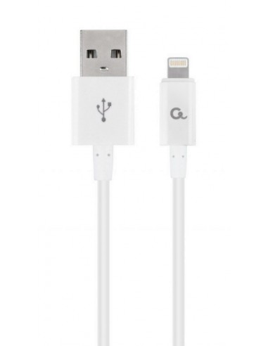 Cablexpert CC-USB2P-AMLM-1M-W cable de conector Lightning Blanco