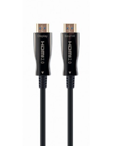 Gembird CCBP-HDMI-AOC-30M-02 cable HDMI HDMI tipo A (Estándar) Negro