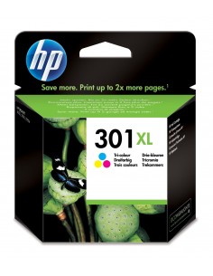 HP Cartucho de tinta original 301XL de alta capacidad Tri-color