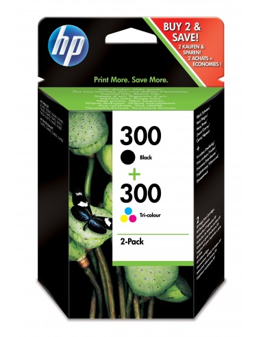 HP Pack de ahorro de 2 cartuchos de tinta original 300 negro Tri-color