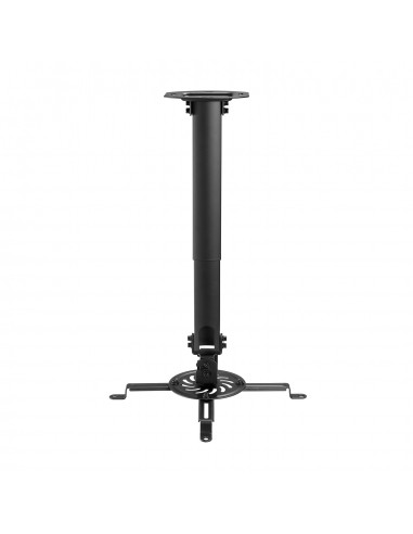 AISENS Soporte Universal Giratorio, Inclinable y Extensible de Techo para Proyector 13.5Kg, Negro