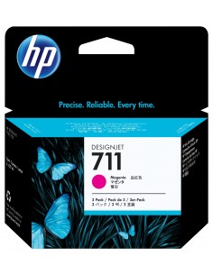 HP Pack de ahorro de 3 cartuchos de tinta DesignJet 711 magenta de 29 ml