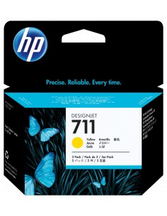 HP Pack de ahorro de 3 cartuchos de tinta DesignJet 711 amarillo de 29 ml