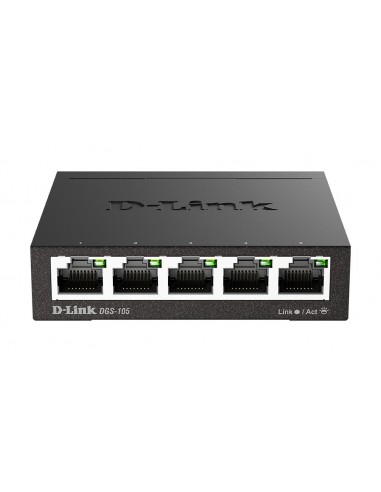 D-Link DGS-105 No administrado L2 Gigabit Ethernet (10 100 1000) Negro