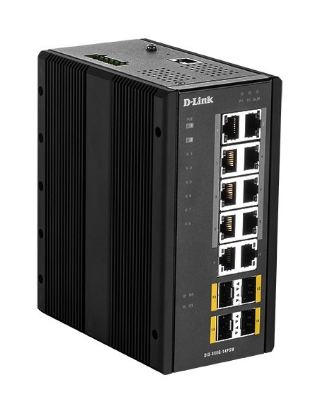 D-Link DIS‑300G‑14PSW Gestionado L2 Gigabit Ethernet (10 100 1000) Energía sobre Ethernet (PoE) Negro