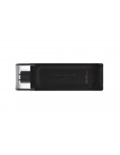 Kingston Technology DataTraveler 70 unidad flash USB 64 GB USB Tipo C 3.2 Gen 1 (3.1 Gen 1) Negro