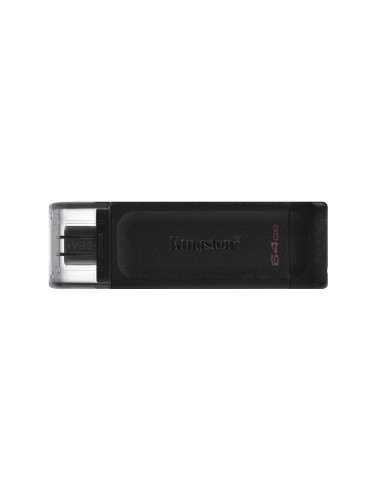 Kingston Technology DataTraveler 70 unidad flash USB 64 GB USB Tipo C 3.2 Gen 1 (3.1 Gen 1) Negro