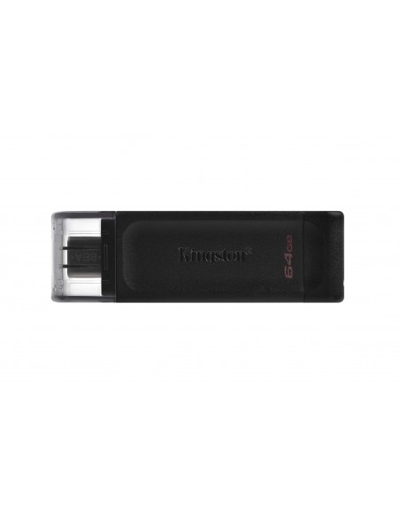 Kingston Technology DataTraveler 70 unidad flash USB 64 GB USB Tipo C 3.2 Gen 1 (3.1 Gen 1) Negro