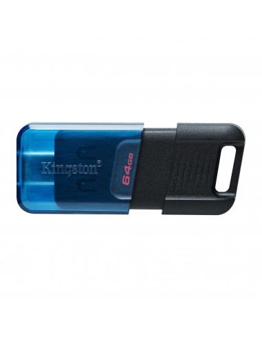 Kingston Technology DataTraveler 80 unidad flash USB 64 GB USB Tipo C 3.2 Gen 1 (3.1 Gen 1) Negro, Azul