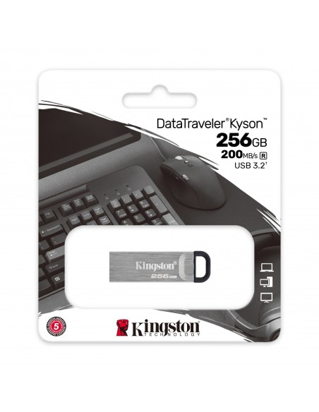 Kingston Technology DataTraveler Kyson unidad flash USB 256 GB USB tipo A 3.2 Gen 1 (3.1 Gen 1) Plata