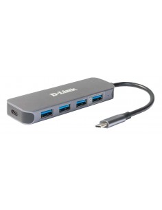 D-Link DUB-2340 hub de interfaz USB Tipo C 5000 Mbit s Gris