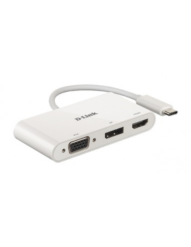 D-Link DUB-V310 base para portátil y replicador de puertos Alámbrico USB 3.2 Gen 1 (3.1 Gen 1) Type-C Blanco