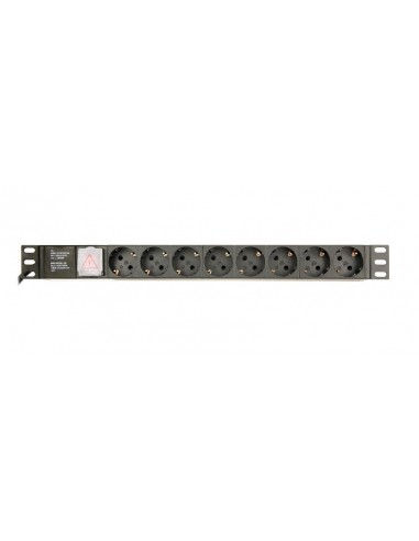 Gembird EG-PDU-014-C14 unidad de distribución de energía (PDU) 8 salidas AC 1U Negro