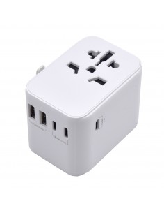 Ewent EW1470 adaptador de enchufe eléctrico Universal Blanco