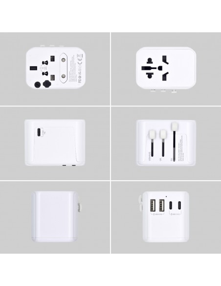 Ewent EW1470 adaptador de enchufe eléctrico Universal Blanco