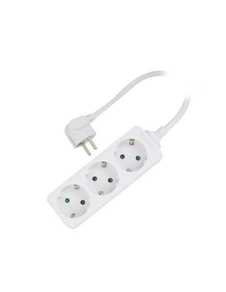 Ewent EW3958 base múltiple 1,5 m 3 salidas AC Interior Blanco