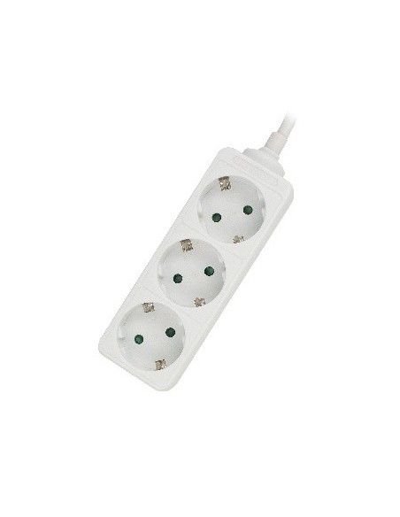 Ewent EW3958 base múltiple 1,5 m 3 salidas AC Interior Blanco