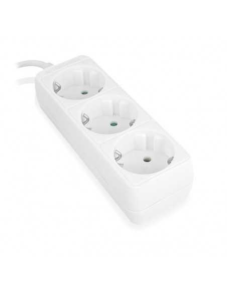 Ewent EW3958 base múltiple 1,5 m 3 salidas AC Interior Blanco