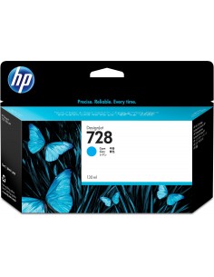 HP Cartucho de tinta DesignJet 728 cian de 130 ml