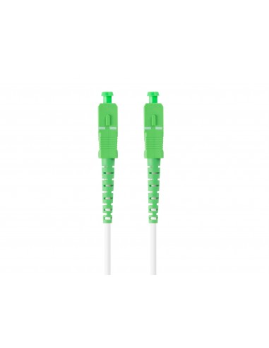 Lanberg FO-SASA-SS21-0100-WH cable de fibra optica 10 m SC G.657.A2 Verde, Blanco