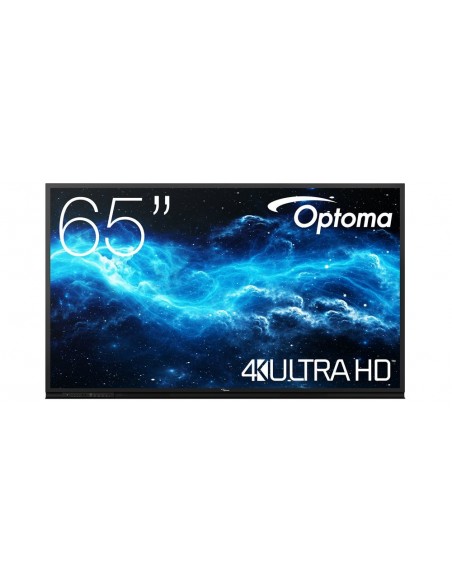 Optoma 3652RK Panel plano interactivo 165,1 cm (65") LED Wifi 400 cd   m² 4K Ultra HD Negro Pantalla táctil Android 11