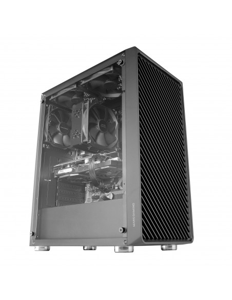 Mars Gaming MC-3000 Negro, Semitorre Gaming ATX, Ventana Completa Cristal Templado, Frontal Metal-Mesh, 4x Ventiladores 120mm