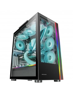 Mars Gaming MC-ULTRA Negro Torre Gaming Custom XXL E-ATX Doble Tira LED ARGB Doble Ventana Cristal Templado Estructura Cámara