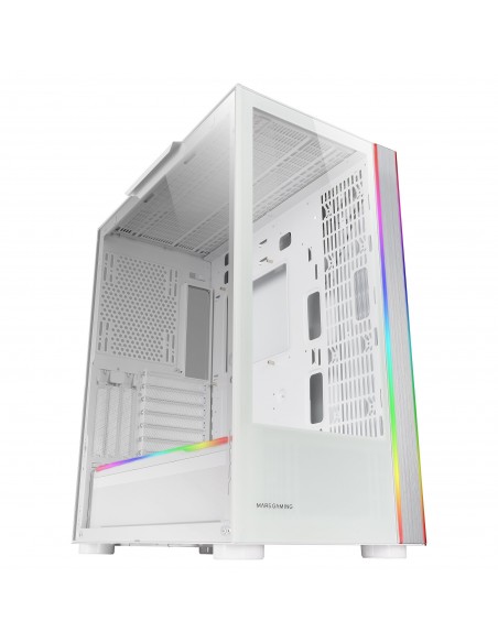 Mars Gaming MC-ULTRA Blanco Torre Gaming Custom XXL E-ATX Doble Tira LED ARGB Doble Ventana Cristal Templado Estructura Cámara