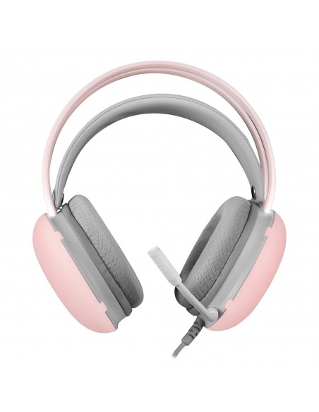 Mars Gaming MH-GLOW Rosa Auriculares 360° Full Chroma RGB Flow Micrófono Cancelación de Ruido Diseño Ultra-ligero Almohadillas