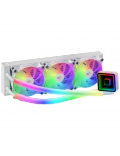 Mars Gaming ML-ULTRA360 Blanco Refrigeración Líquida CPU TDP 650W Espejo Infinito 3 Ventiladores Silenciosos FDB ARGB Tubos