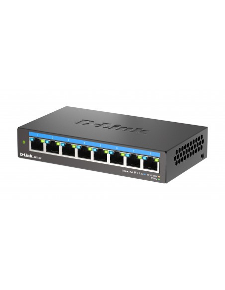 D-Link DMS-108 No administrado L2 2.5G Ethernet (100 1000 2500) Negro