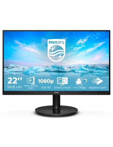 Philips V Line 221V8A 00 LED display 54,6 cm (21.5") 1920 x 1080 Pixeles Full HD Negro