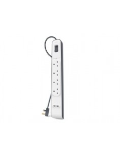 Belkin BSV401VF2M limitador de tensión Blanco 4 salidas AC 2 m