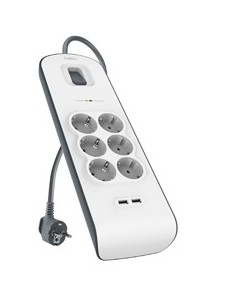 Belkin BSV604vf2M Blanco 6 salidas AC 2 m