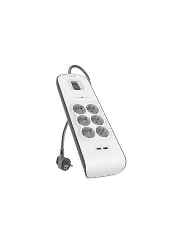 Belkin BSV604vf2M Blanco 6 salidas AC 2 m