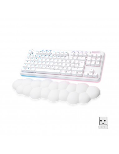 Logitech G G715 teclado RF Wireless + Bluetooth QWERTY Español Blanco