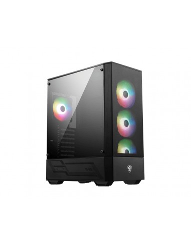 MSI MAG FORGE 112R carcasa de ordenador Midi Tower Negro, Transparente