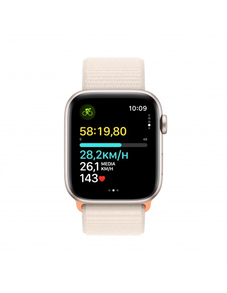 Apple Watch SE OLED 44 mm Digital 368 x 448 Pixeles Pantalla táctil Beige Wifi GPS (satélite)