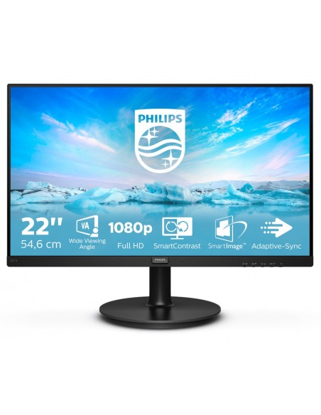 Philips V Line 221V8 00 pantalla para PC 54,6 cm (21.5") 1920 x 1080 Pixeles Full HD LED Negro