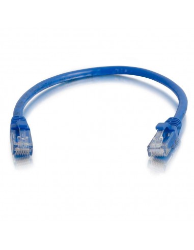 C2G Cable de conexión de red de 2 m Cat6 sin blindaje y con funda (UTP), color azul