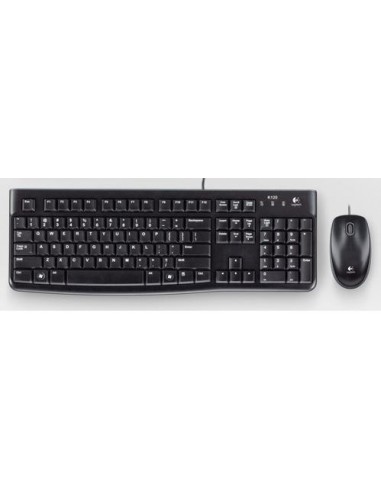 Logitech Desktop MK120 teclado Ratón incluido USB QWERTY Portugués Negro