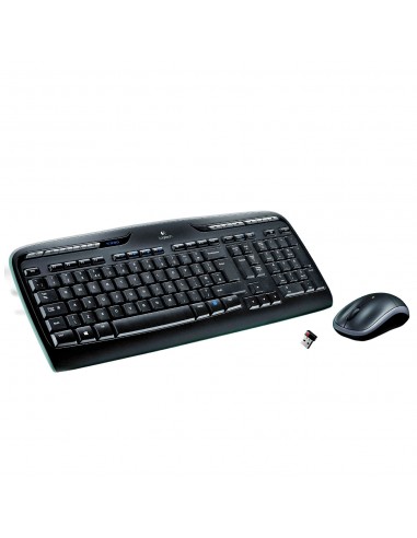 Logitech Wireless Combo MK330 teclado Ratón incluido USB QWERTY Español Negro, Gris