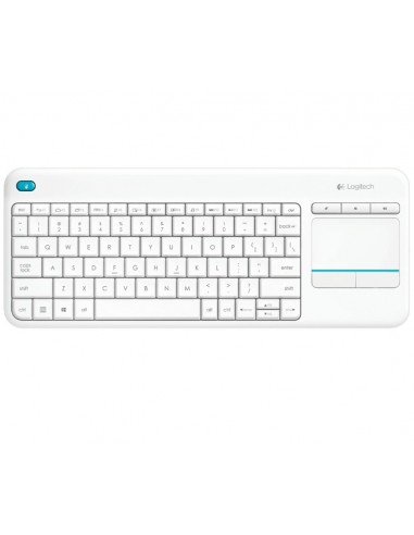 Logitech K400 Plus Tv teclado RF inalámbrico QWERTY Español Blanco