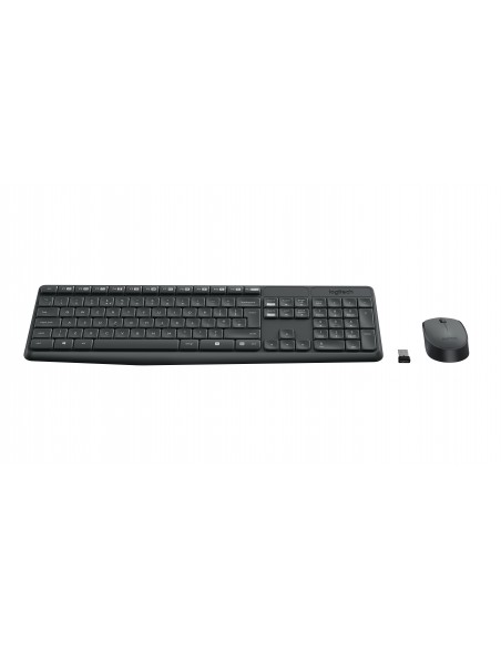 Logitech MK235 teclado Ratón incluido USB AZERTY Francés Gris